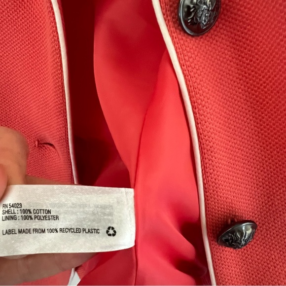 Gap Coral Two Button The Academy Blazer Cotton | Size 2 - Picture 8 of 9